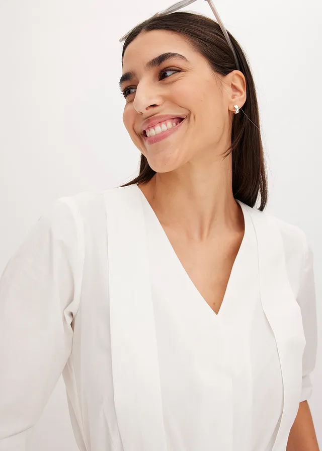 Chemisier 100% coton • blanc • product-page.page-title-suffix