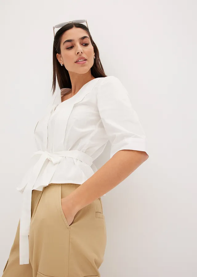 Chemisier 100% coton • blanc • product-page.page-title-suffix