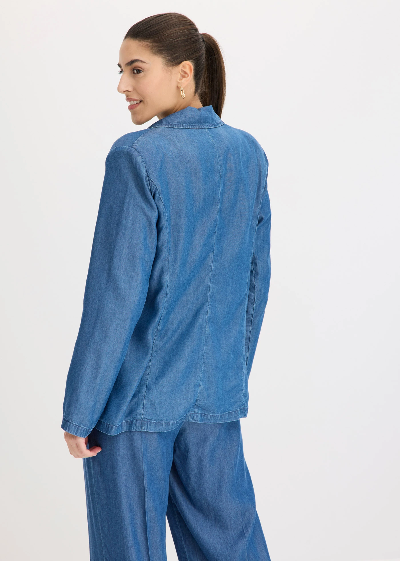 Lyocell blazer • blauw denim • bonprix online shop