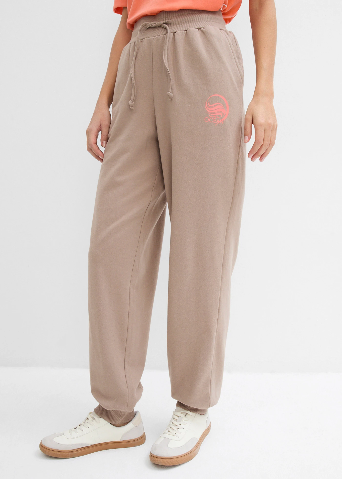 Sweatpants van katoen • taupe-zalm • bonprix online shop