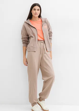 Sweatpants van katoen • taupe-zalm • bonprix online shop