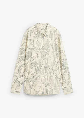 Overhemd van puur katoen • écru-schaduwgroen gebloemd • bonprix online shop