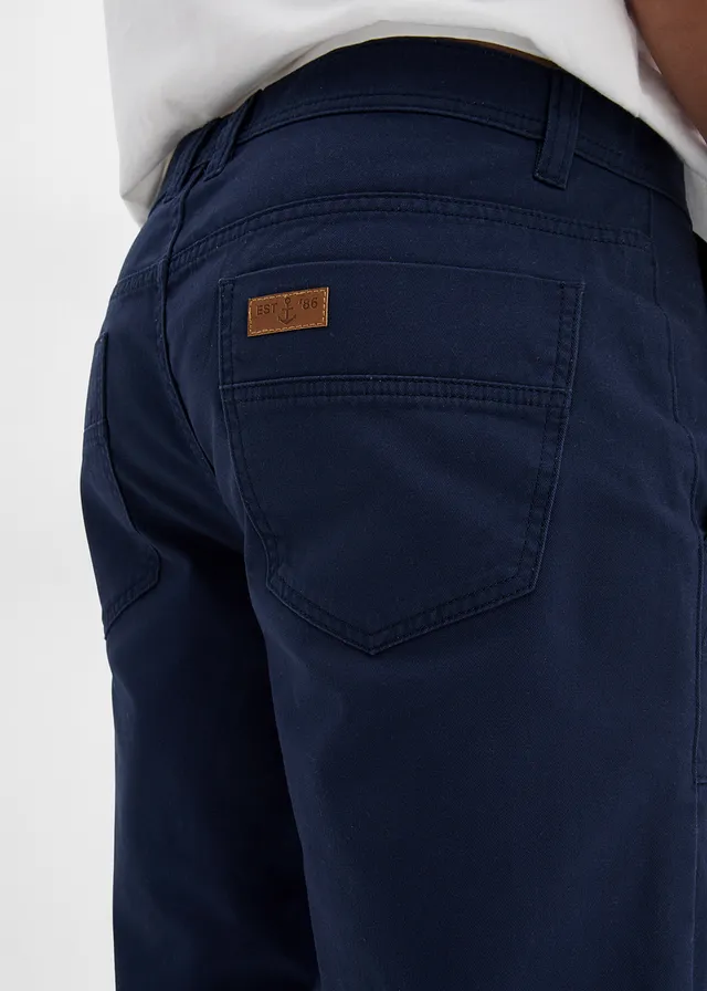Lange bermuda met opgestikte zakken, regular fit • donkerblauw • product-page.page-title-suffix