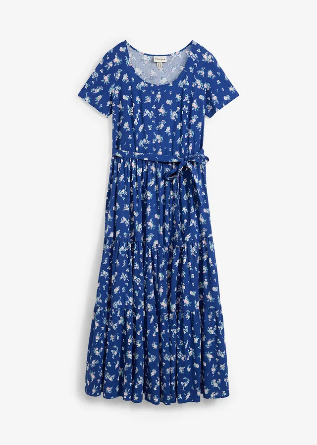 Jurk van katoen • gentiaanblauw/topaasblauw/lichtblauw gebloemd • bonprix online shop