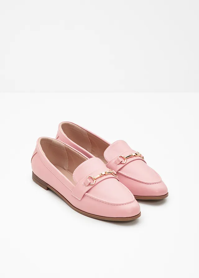 Loafers met gesp, Kleur: roze