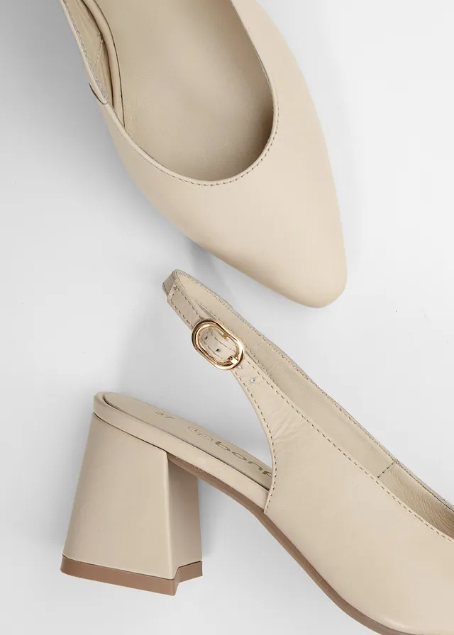 Escarpins slingback en cuir • sable clair • product-page.page-title-suffix