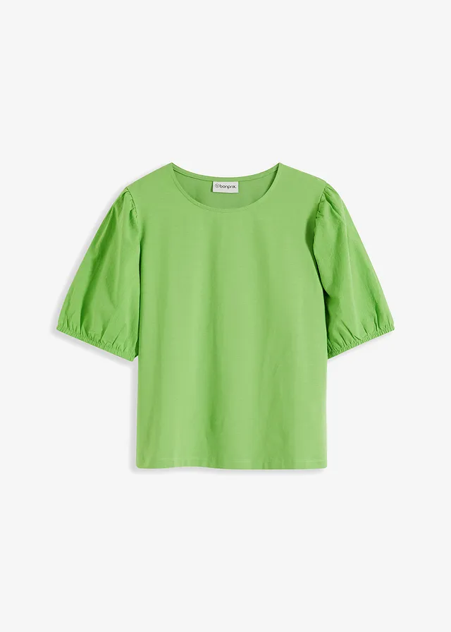 Shirt met ballonmouwen • klavergroen • bonprix online shop