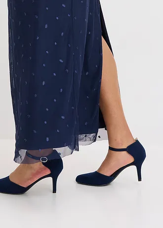 Kanten jurk met borduursel • middernachtblauw plus size • bonprix online shop