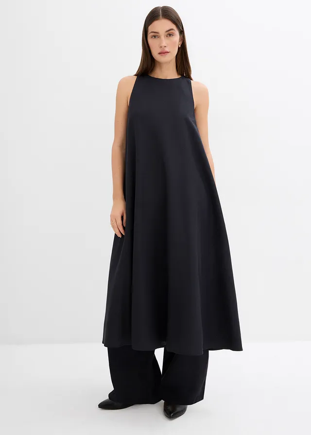 Robe midi fluide et évasée • noir • product-page.page-title-suffix