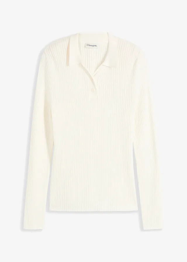 Bluză tricotată ripsată din amestec moale de viscoză