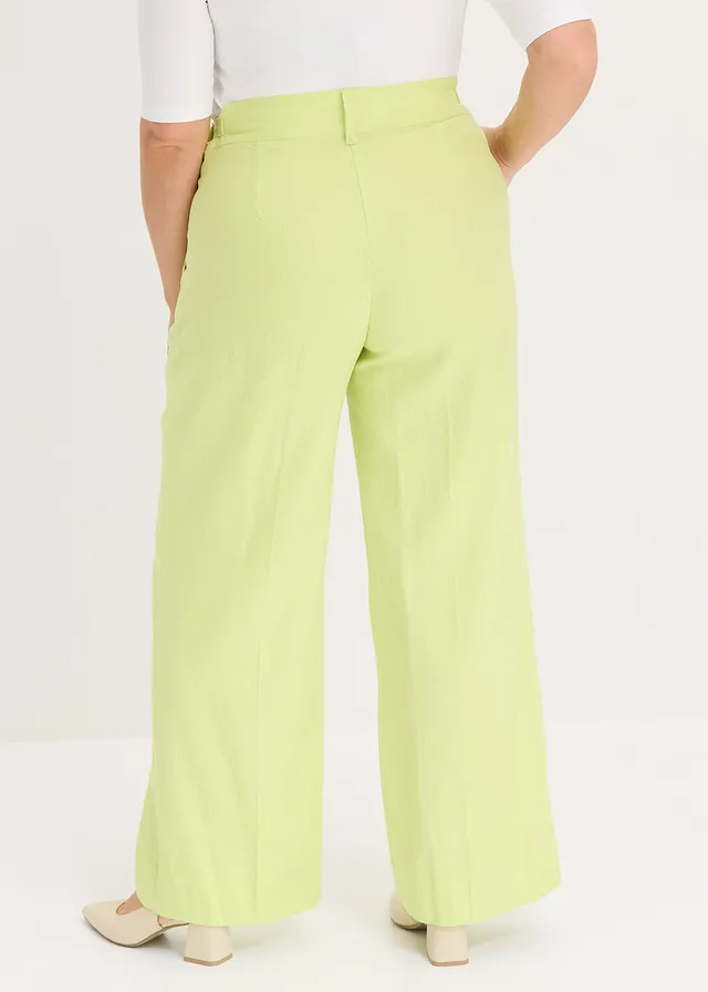 Pantalon palazzo léger, Couleur: vert menthe