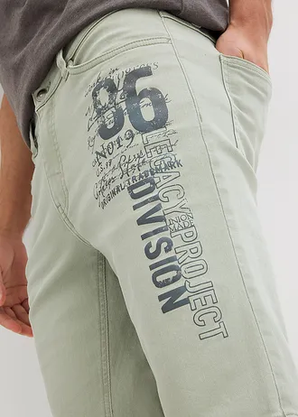 Strečové džínové bermudy, Regular Fit • mořké řasy-břidlicově šedá • bonprix obchod