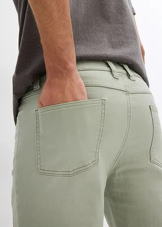 Strečové džínové bermudy, Regular Fit • mořké řasy-břidlicově šedá • bonprix obchod