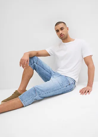 3/4 strečové džíny Regular Fit, Straight • světle modrý denim • bonprix obchod