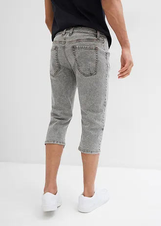 3/4 strečové džíny Regular Fit, Straight • světle šedý denim • bonprix obchod