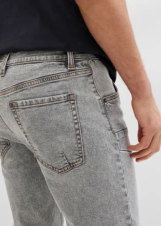 3/4 strečové džíny Regular Fit, Straight • světle šedý denim • bonprix obchod