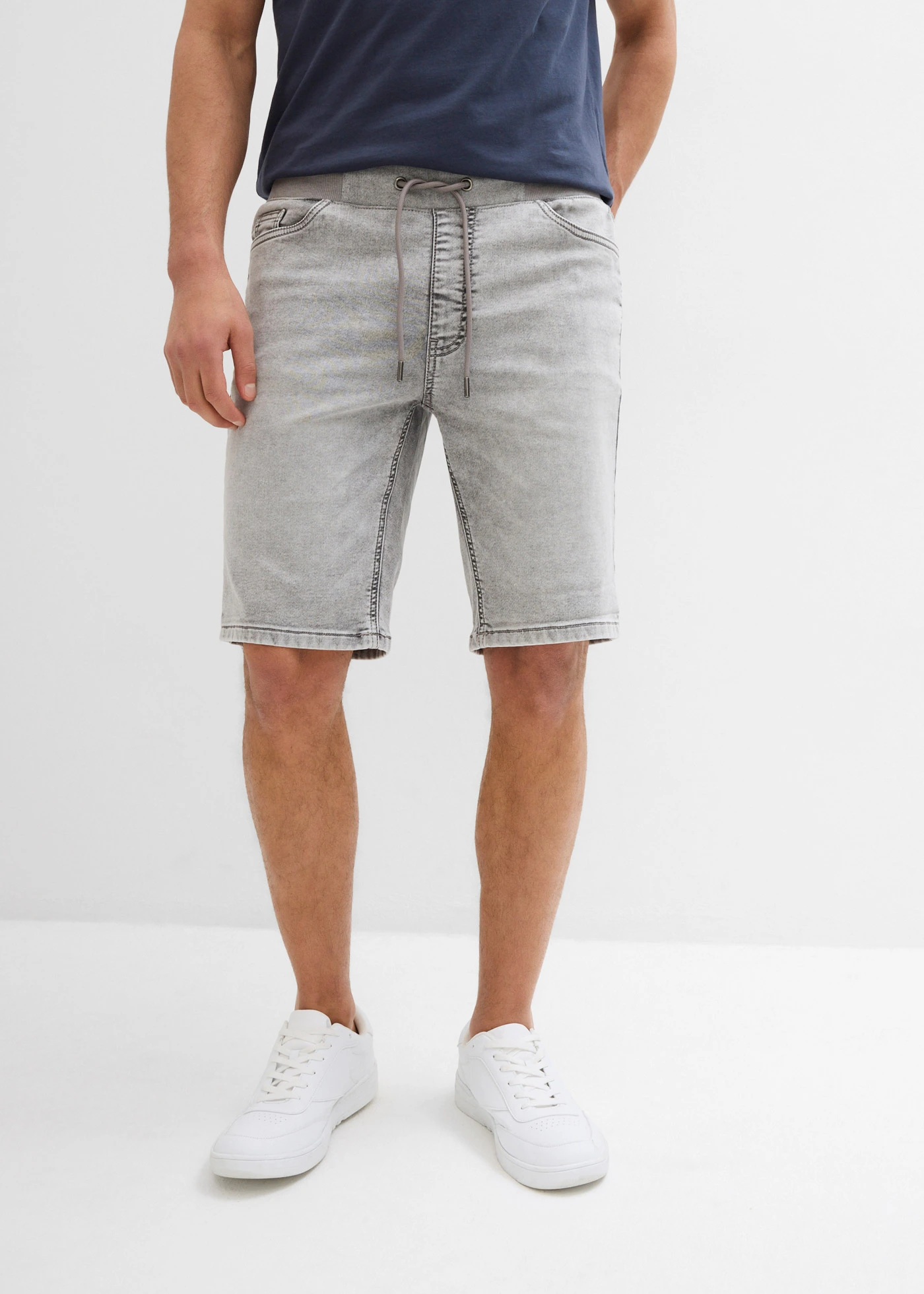 Instap jeans stretch bermuda regular fit • light grey denim • bonprix online shop