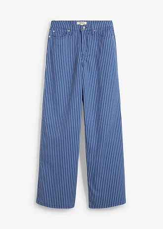 Pantalon en twill 100% coton • indigo clair rayé • Boutique bonprix