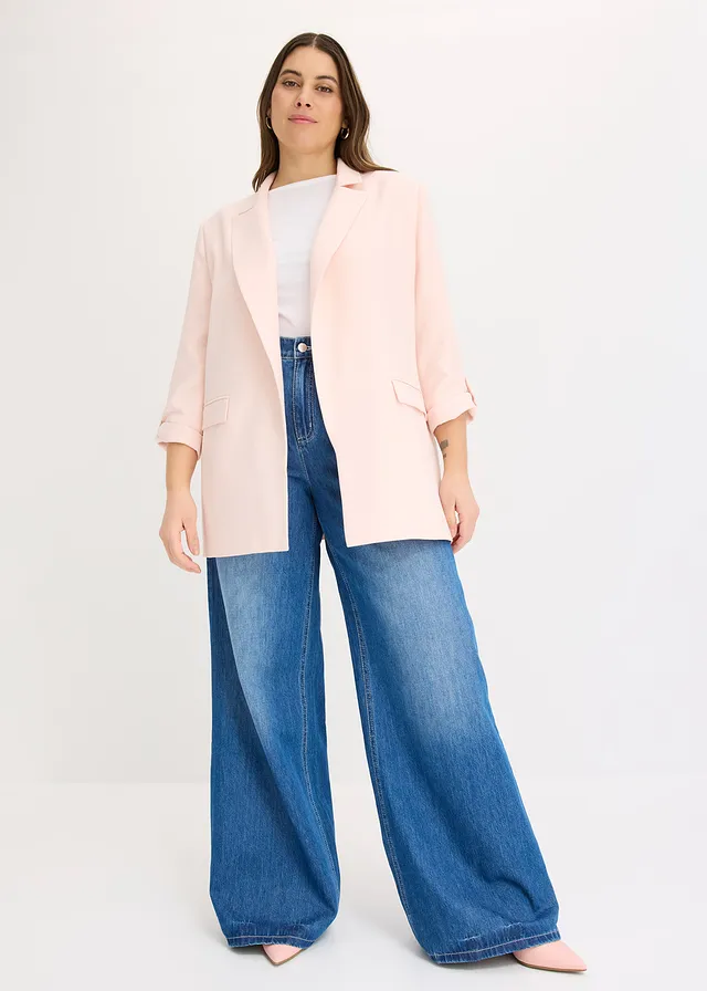 Blazer long, Couleur: rose dragée