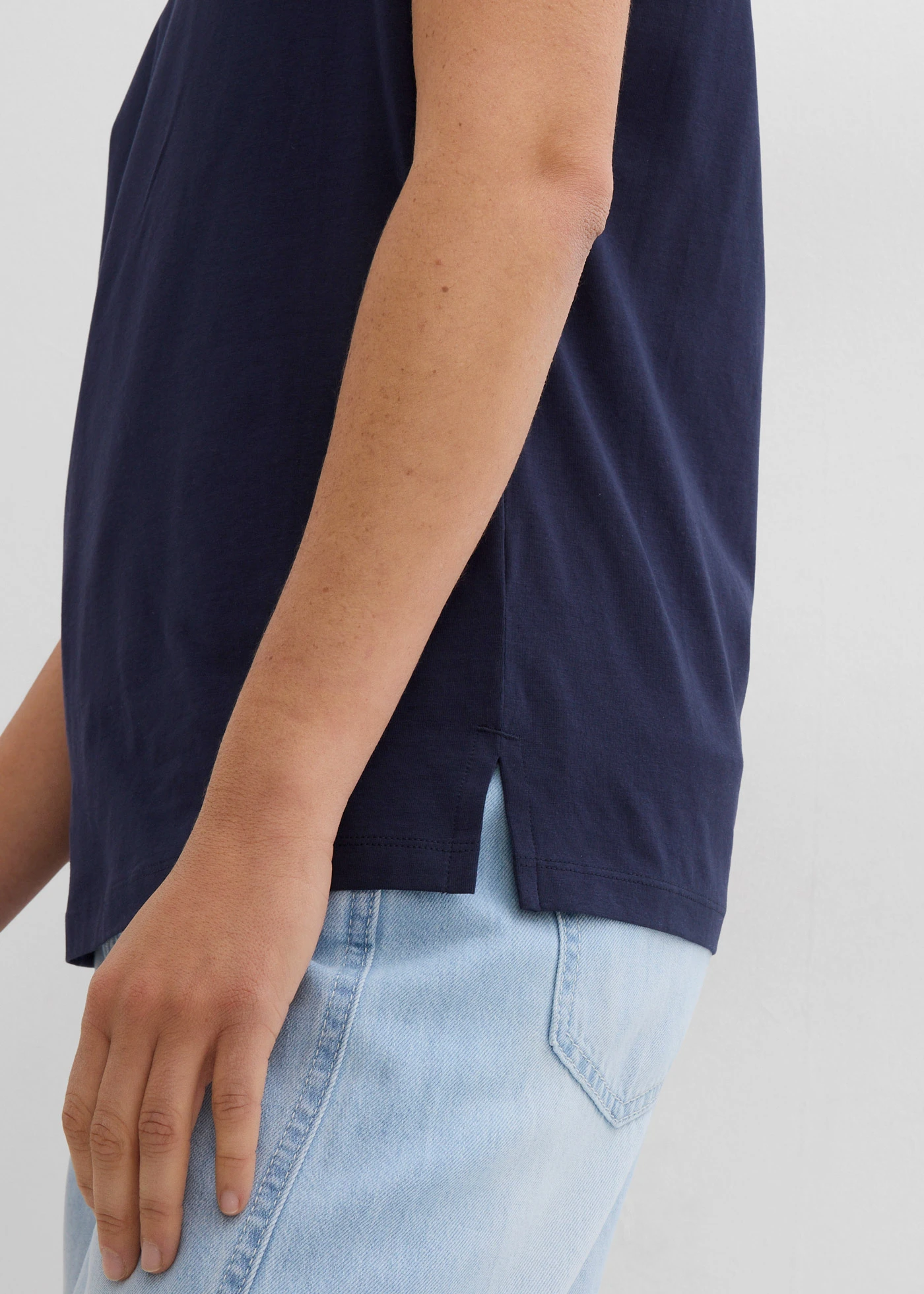 Shirt met open polokraag • donkerblauw • bonprix online shop