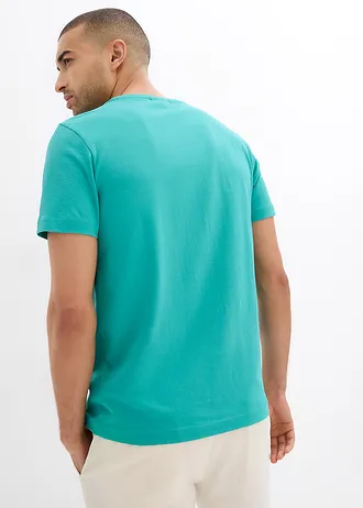 Tričko z čisté organické bavlny, Slim Fit • matně tyrkysová • bonprix obchod