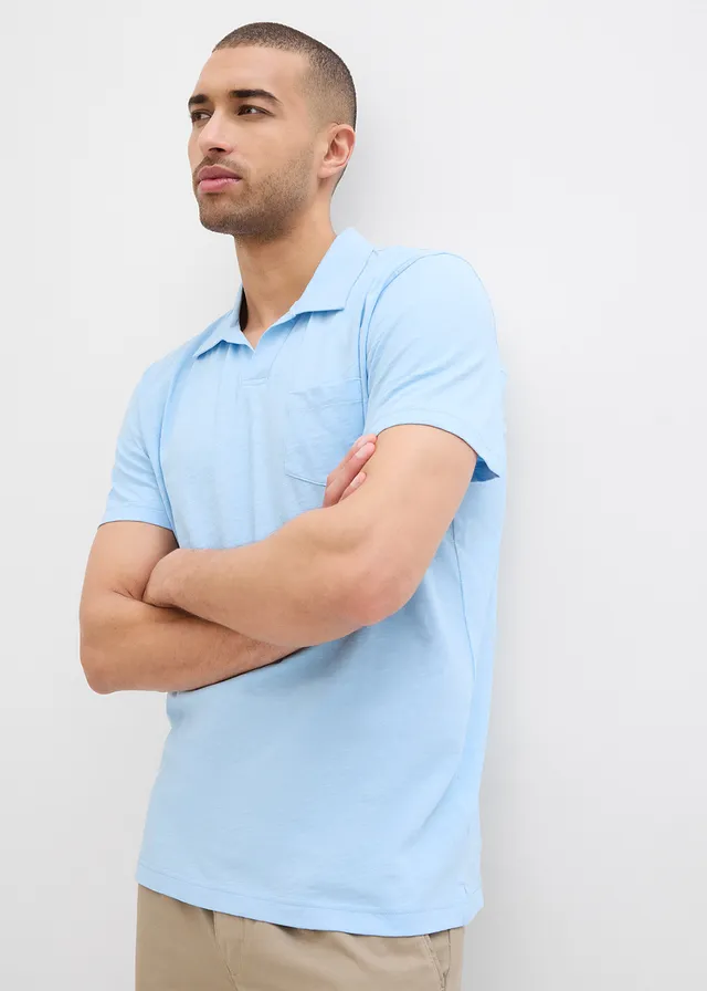 Poloshirt met korte mouwen, Kleur: lichtblauw