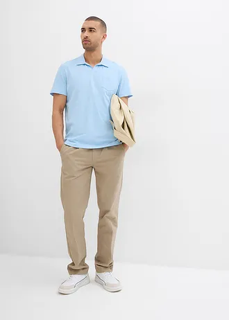 Poloshirt met korte mouwen, Kleur: lichtblauw