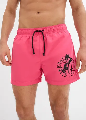 Heren zwemshort • donkerpink/zwart • bonprix online shop