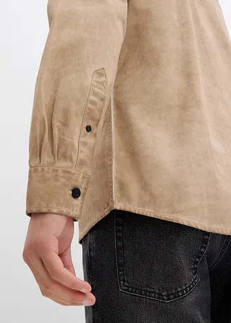 Košile s dlouhým rukávem a sepraným vzhledem, z čisté bavlny • nová béžová used • bonprix obchod