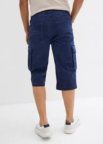 Lange cargo bermuda met comfort fit, regular fit, Kleur: middernachtblauw