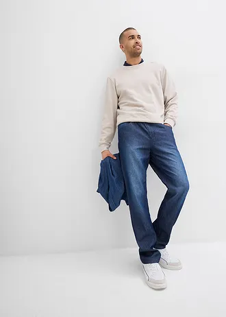 Džíny bez zapínání z letní džínoviny Classic Fit (2 ks v balení) • tmavě modrý denim + tmavě šedý denim • bonprix obchod