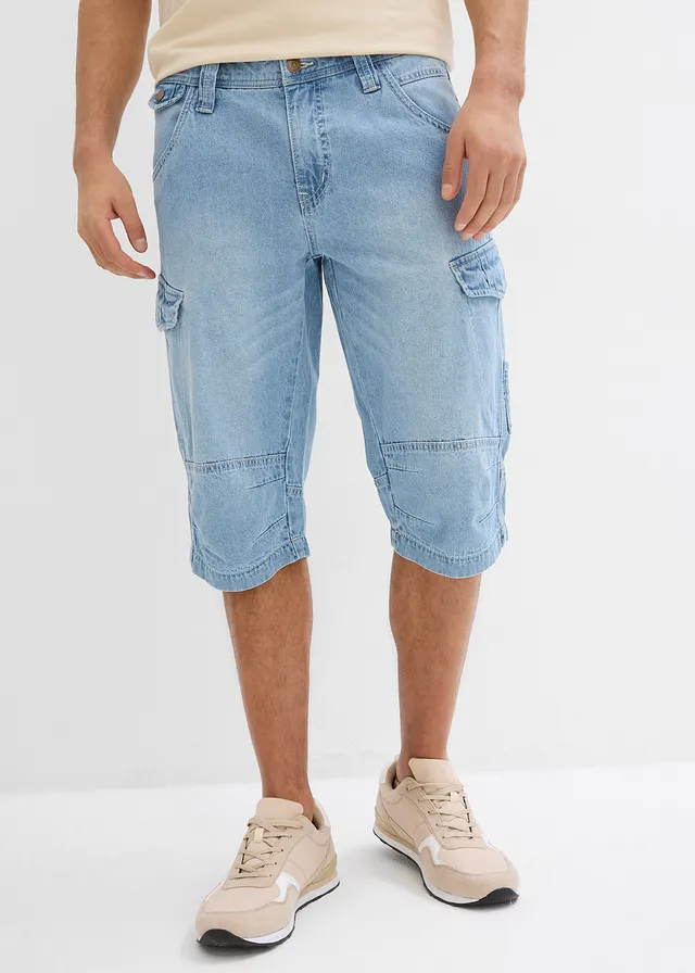 Lichte jeans cargo bermuda, relaxed fit • ijsblauw denim • product-page.page-title-suffix
