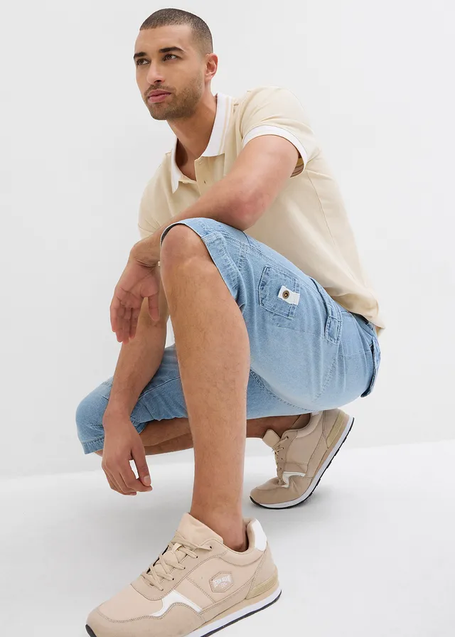 Lichte jeans cargo bermuda, relaxed fit • ijsblauw denim • product-page.page-title-suffix