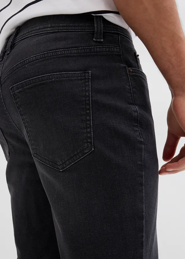 Stretch jeans bermuda, regular fit (set van 2) • donkerblauw denim+zwart denim • product-page.page-title-suffix