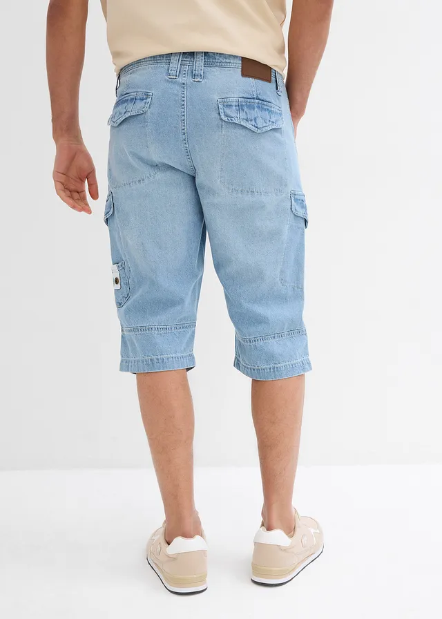 Lichte jeans cargo bermuda, relaxed fit • ijsblauw denim • product-page.page-title-suffix