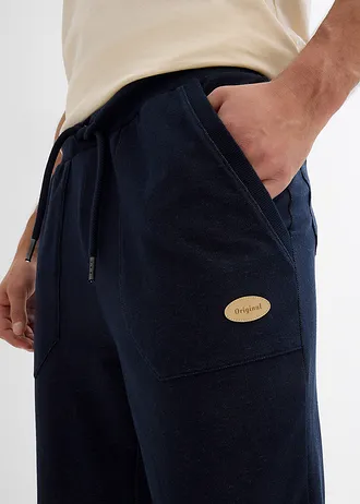 Pantaloni 3/4 casual cu talie elastică și aspect denim • bleumarin • magazin bonprix