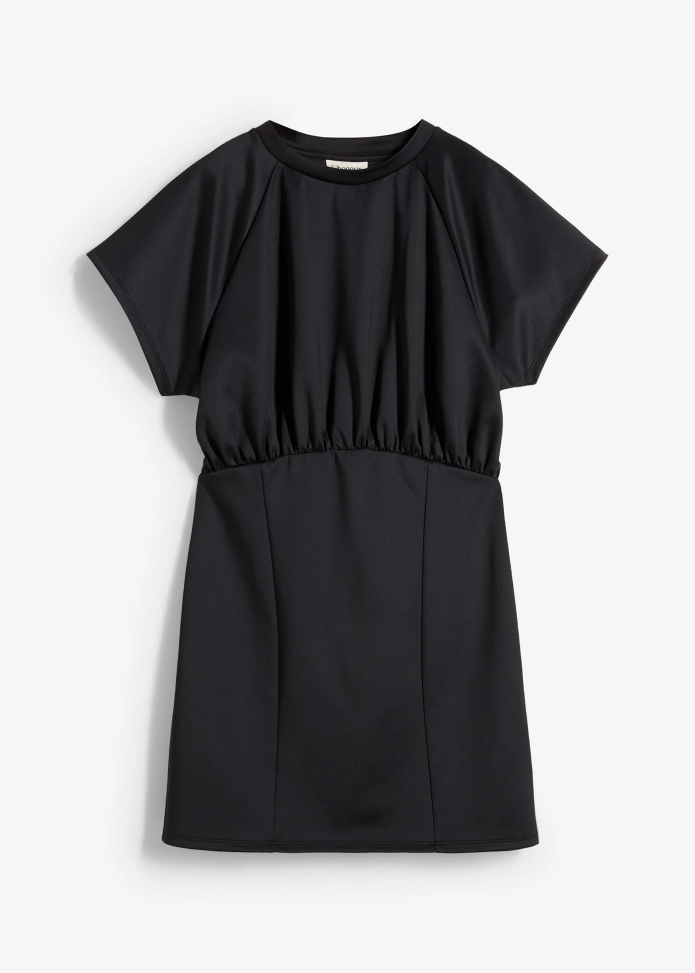 Shirtjurk met plooitjes • zwart • bonprix online shop