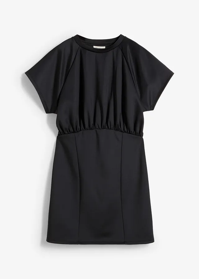 Shirtjurk met plooitjes • zwart • bonprix online shop