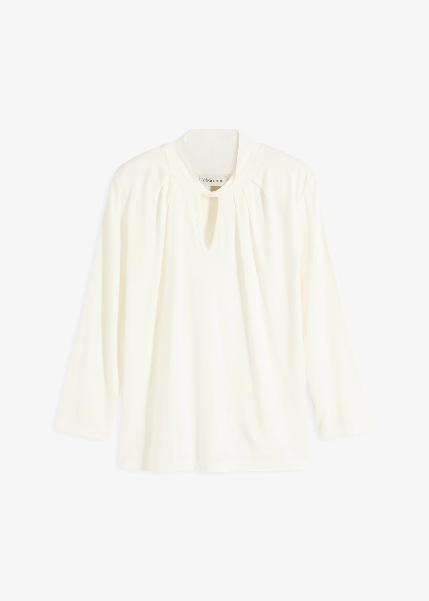 Shirt met 3/4 mouwen en twist • wolwit • bonprix online shop