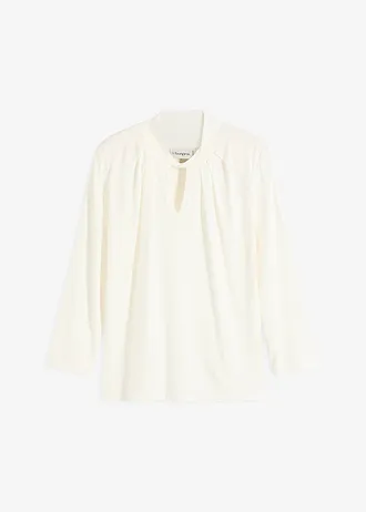 Shirt met 3/4 mouwen en twist • wolwit • bonprix online shop