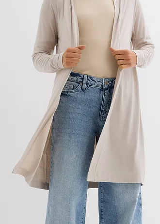 Gilet long et doux • grès • Boutique bonprix