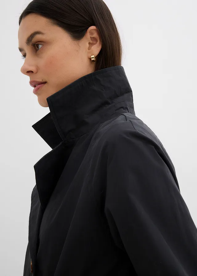 Korte trenchcoat • zwart • product-page.page-title-suffix