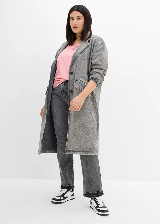 Oversized shirt van puur katoen, Kleur: soft roze
