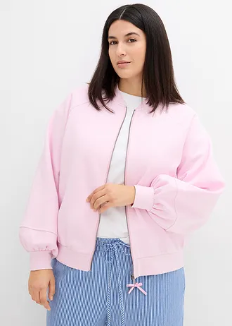 Bomber met ballonmouwen, Kleur: lila poudre