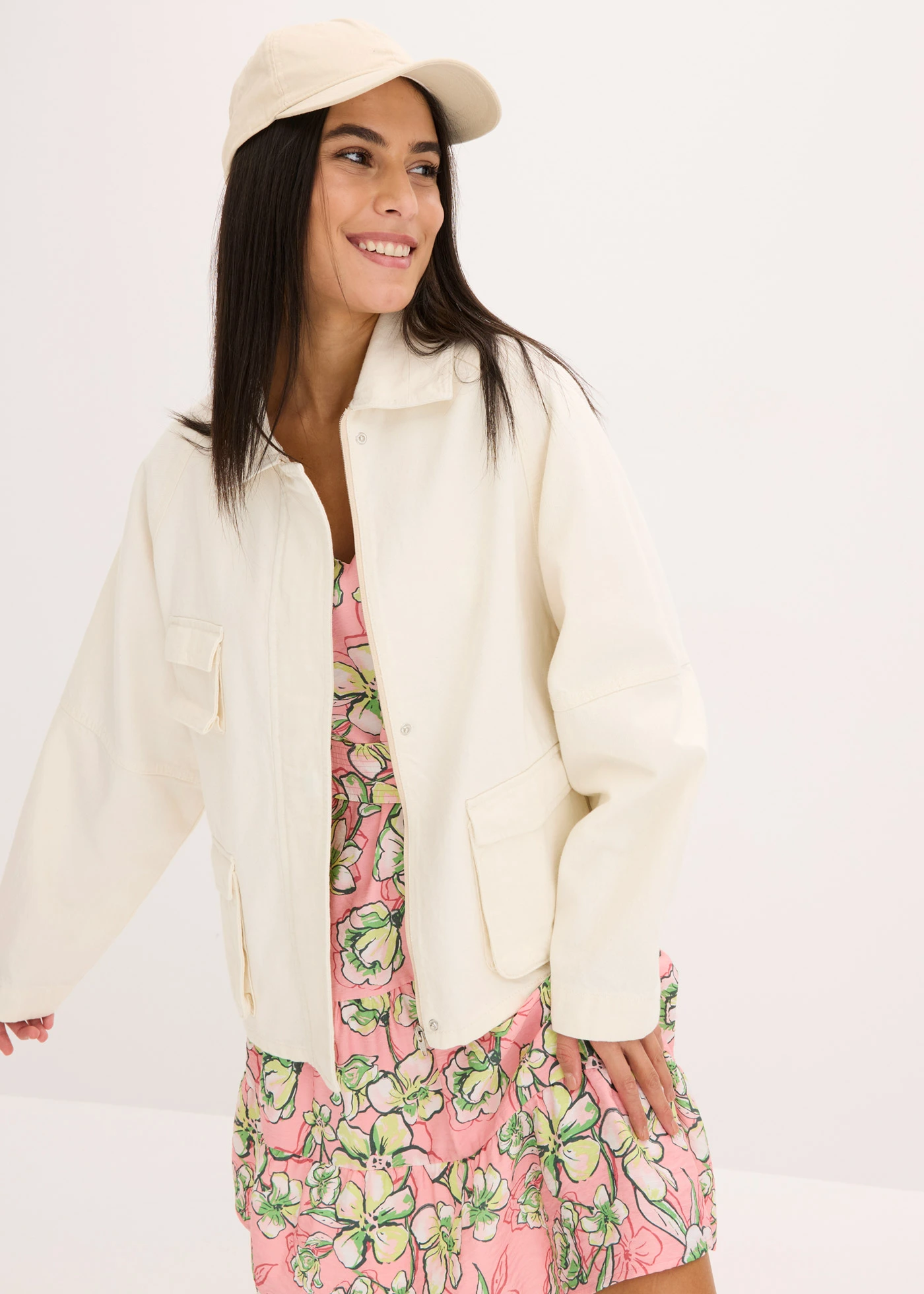 Oversized jas • ecru • bonprix online shop