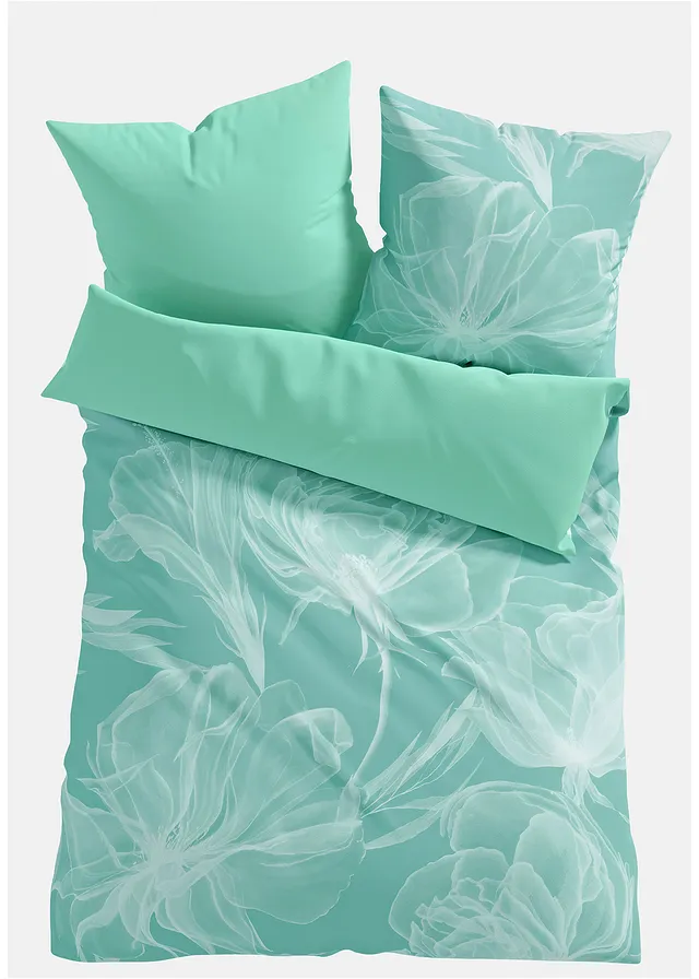 Lenjerie de pat cu 2 fețe cu design floral
