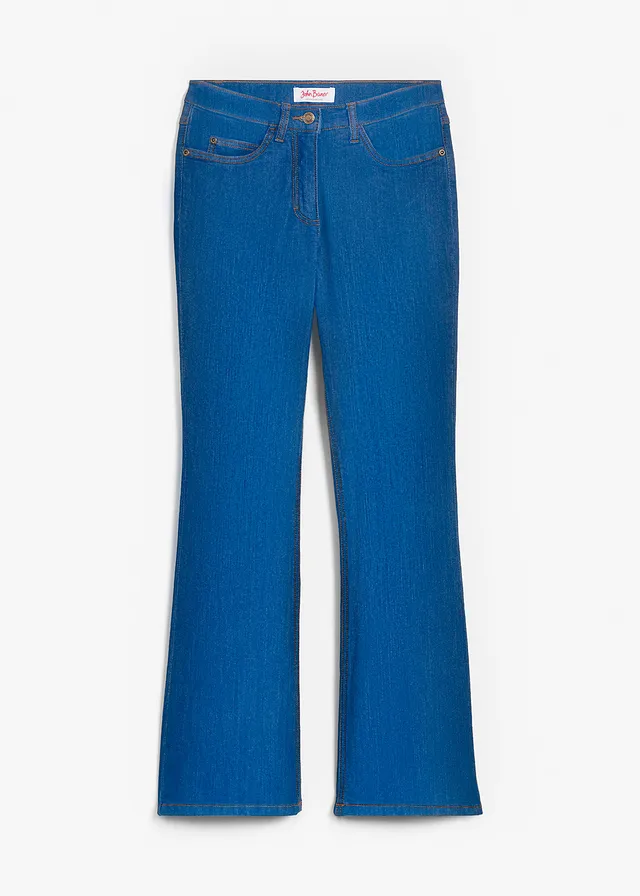 Blugi bootcut cu stretch, talie medie