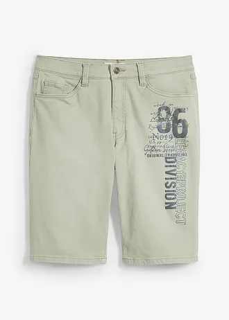 Strečové džínové bermudy, Regular Fit • mořké řasy-břidlicově šedá • bonprix obchod