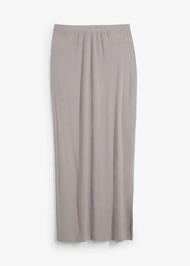 Jersey rok van zachte viscose • grijs • bonprix online shop