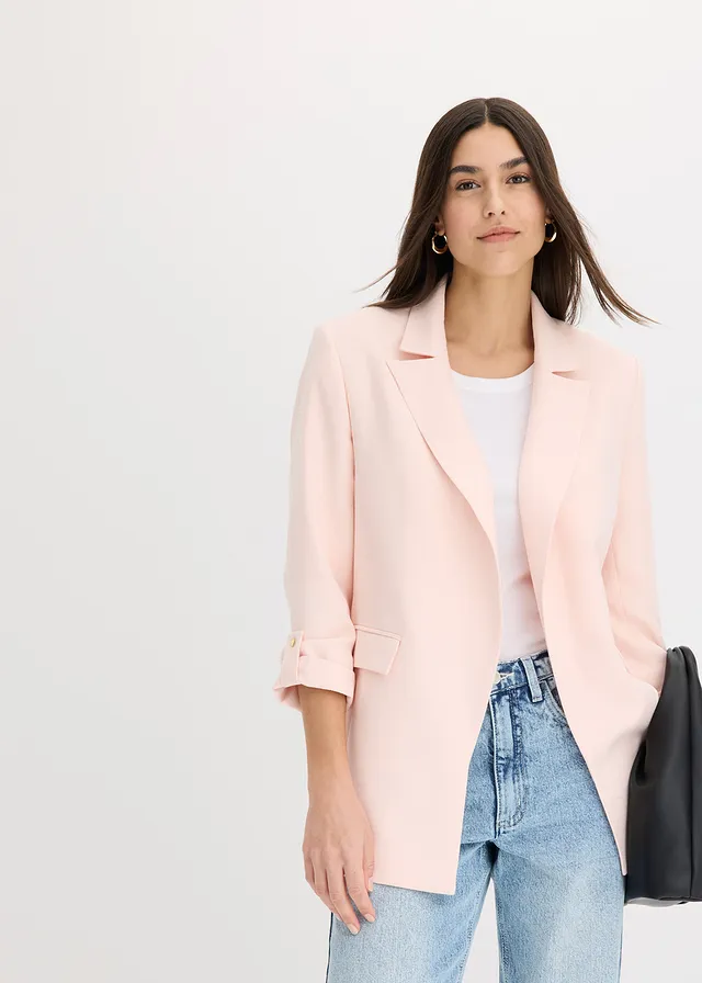 Lange blazer, Kleur: lichtroze